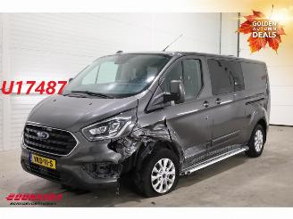 krockskadad bil bedrijf Ford Transit Custom 2.0 TDCI 170 PK Aut. L2-H1 DoKa Leder ACC SHZ Camera AHK 2021/4