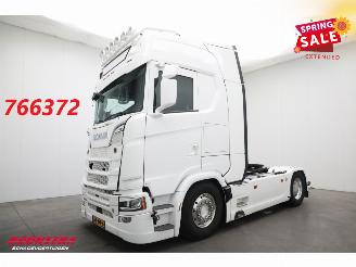 krockskadad bil vrachtwagen Scania S S660 V8 ACC Alcoa PTO Standairco Retarder Leder KotR 2024/12