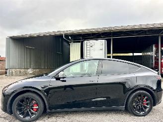 Vaurioauto  passenger cars Tesla Model Y Long Range RWD 75kWh 351pk aut - pano - leer - carbon - 360cam - stoelverw v+a - multimedia achter - full self driving 2024/5
