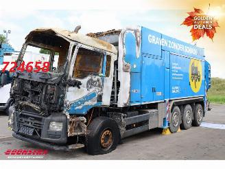 krockskadad bil vrachtwagen MAN TGS 36.480 8X4 MTS Dino 5 12m3 Saugbagger Euro 6 2016/9